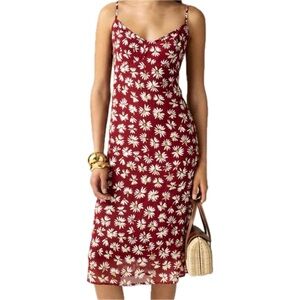 J.Crew Collection Slip Dress In Daisy-Print Chiffon.